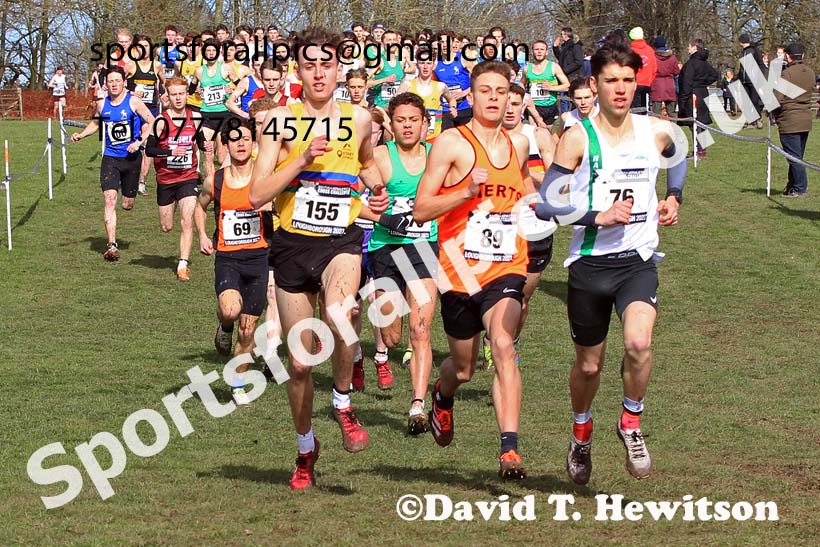 Mens Under-20s 2023 UK CAU Inter Counties Cross Country Champs, Prestwold Hall, Loughborough. Photo: David T. Hewitson/Sports for All Pics